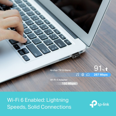 USB WIFI 6 TP-Link Archer TX1U Nano | AX300 2.4Ghz | Cắm và chạy | AP Mode | Bảo hành 2 năm | Hàng Chính Hãng