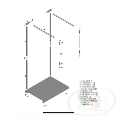 Bộ đế treo đèn TRU Lamp Base Stainless Steel chân inox bể cá tép thủy sinh tiểu cảnh