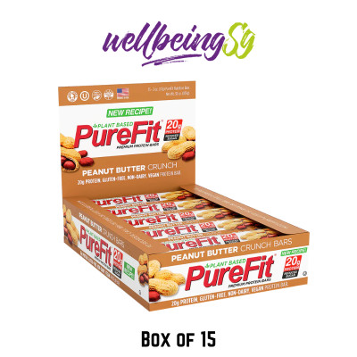 Thanh Bánh PureFit Peanut Butter Protein Bổ Sung Năng Lượng, Hõ Trợ Tăng Cơ, Phục Hồi Sau Tập Luyện - Vị Bơ Đậu Phộng - Hộp 15 Thanh
