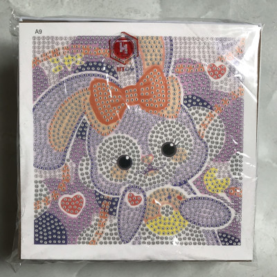 Tranh Đính Đá, COMBO 3 TRANH NGẪU NHIÊN, Tranh Đính Đá Tự Làm Kèm Khung 20x20cm, Quà Tặng Sinh Nhật Cho Bé Gái