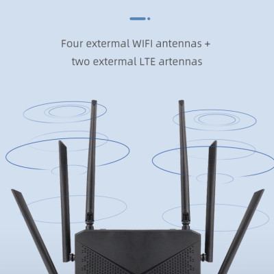 Phát wifi từ sim 4G B618 tích hợp 6 ăngten, bộ phát wifi 4G LTE  có 4 cổng WAN/LAN, 6 ăngten Siêu Khỏe - hàng chính hãng
