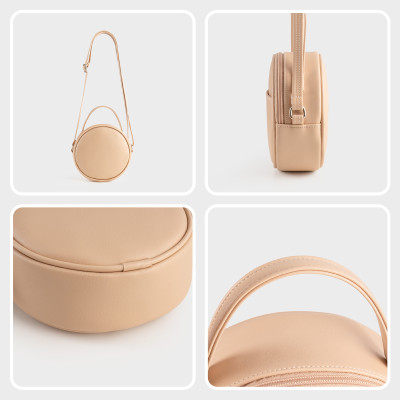 Túi Yuumy ( Thời trang nữ dáng tròn phối ngăn size 18 - Túi đeo chéo da Seasand YN261 )