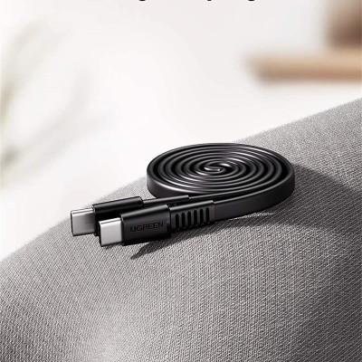 Ugreen UG10976US333TK 2M 2.0 PD 20v 3A màu đen USB type C Cáp sạc và truyền dữ liệu máy tính ra điện thoại - HÀNG CHÍNH HÃNG
