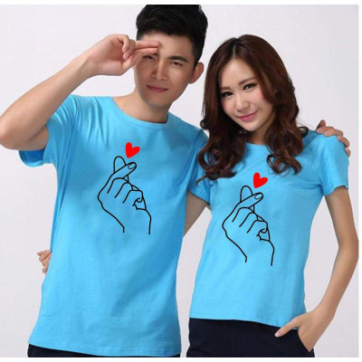 Áo Thun Cặp Đôi so Cute In Họa Tiết thả tim xinh xắn chất thun đẹp