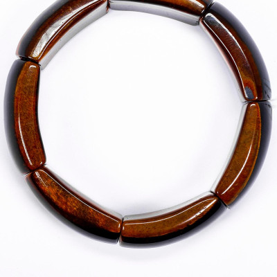 Vòng tay đá mắt hổ bản lớn 32x20mm mệnh thổ, kim - Ngọc Quý Gemstones