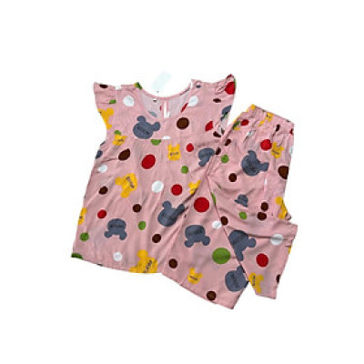 Đồ bộ nữ mặc nhà, Bộ ngủ nữ chất tole lanh loại 1, áo tay cánh tiên quần lửng ảnh thật - TL40