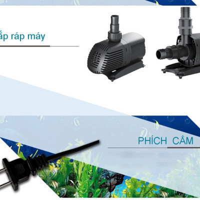 Máy bơm nước ATMAN AT6000 55W, 6000L/Hr lọc nước hồ cá koi, bơm sinh hoạt, tiểu cảnh, đài phun nước cao cấp