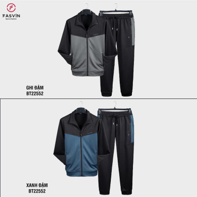 Bộ quần áo thể thao nam Fasvin BT22552.HN vải thun nỉ cao cấp co giãn thoải mái chất lượng hàng nhà máy