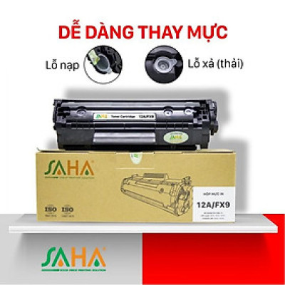 Hộp mực in 12A/FX9 - SAHA - Hộp mực dùng cho máy in Canon: LBP 2900, 3000, HP: LaserJet 1010, 1012, 1015, 1018, 1020, 1022, 3015, 3020, 3030, 3050, 3052, 3055, M1005MFP, M1319MFP