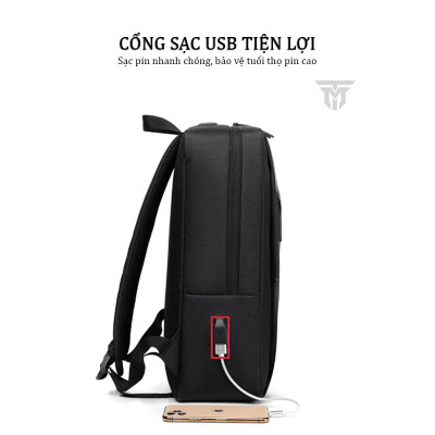 Balo Nam Đa Chức Năng Teement, Đựng Vừa Laptop 15.6 Inch Siêu Nhẹ, Chống Xước , Chống Nước Hiệu Quả - Hàng Chính Hãng