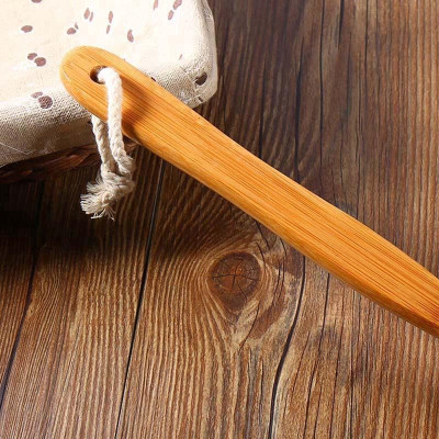 Bàn Chải Tắm Cán Gỗ Tự Nhiên Làm Sạch Da Khô, Cây Chà Lưng Tiện Dụng, Gậy Tắm Massage Cơ Thể Body Cực Sạch AOE1028
