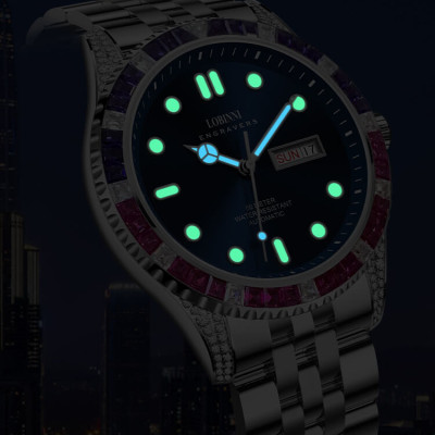 Đồng hồ nam chính hãng LOBINNI L19036-2,Kính Sapphire,chống xước,chống nước 50M,BH 24 tháng,máy cơ(Automatic)