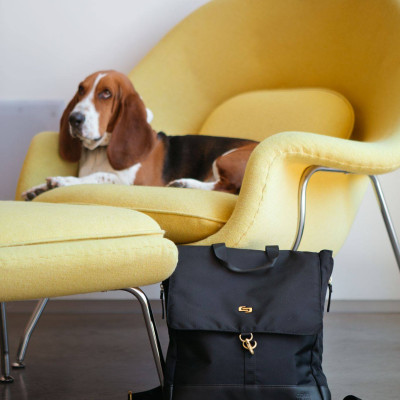 Balo Nữ SOLO Austin Hybrid Tote Ngăn laptop 13.3 inch màu đen phối phụ kiện mạ vàng Mã EXE803 Bảo hành 5 năm chính hãng