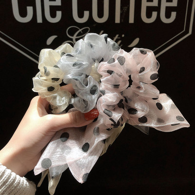 Dây buộc tóc chấm bi nơ to đẹp HD140