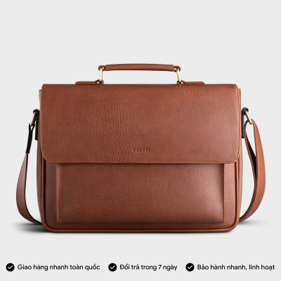 Túi Trita ( Thời trang nam nắp gập phối quai trên - Túi đeo chéo da RTN8 )