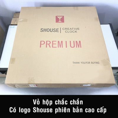 Đồng Hồ Treo Tường Kim Trôi Trang Trí Hình Lá DL118 Nghệ Thuật Cao Cấp Shouse hiện đại 3D kích cỡ lớn đẹp treo phòng khách