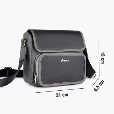 Túi Đeo Chéo Cầm Tay Thời Trang Nam Da Bò Mill Cao Cấp Gence TD13 Màu Ghi