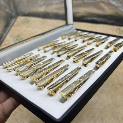 Kẹp Cà vạt nam kim loại khắc Laze 6cm Giangpkc _ Mẫu ngẫu nhiên