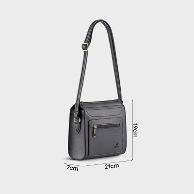 Túi Yuumy ( Thời trang nữ vân nhám cá tính size 21 - Túi đeo chéo da Bergen YN242 )