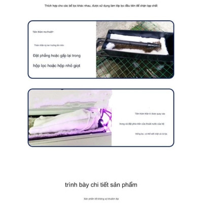 Túi Lọc Hồ Cá Loại To 20x54cm, 2 lớp siêu dầy, loại bỏ cặn bẩn, chống tràn bể cá