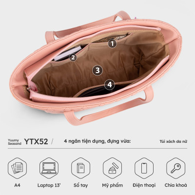 Túi Yuumy ( Thời trang nữ chần chỉ kiểu dáng hiện đại - Túi xách da Seasand YTX52 )