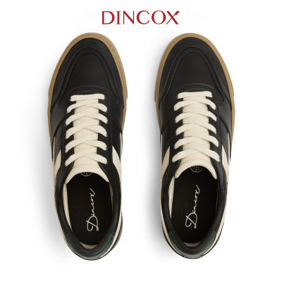 New Arrivals | Giày Da Sneaker Nam DC39 BLACK COFFEE DINCOX Shoes Đế Bằng - Microfiber Leather