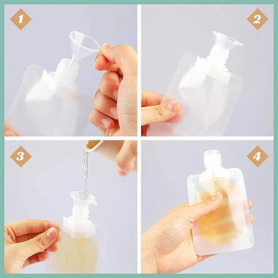 Set 3 tuýp chiết mỹ phẩm du lịch đựng dầu gội, sữa tắm, lotion, toner 60ML- Bộ chai lọ chiết mỹ phẩm tái sử dụng Phượt Dã Ngoại Đi Chơi Văn Phòng
