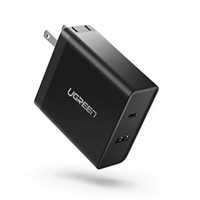 Ugreen UG50457CD172TK 45W PD củ sạc nhanh usb type C và usb type A màu đen - HÀNG CHÍNH HÃNG