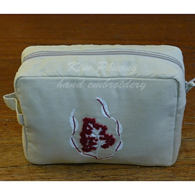 túi vải thêu tay đựng đồ dùng cá nhân 