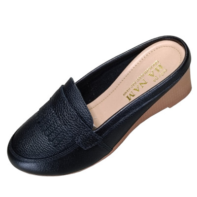 Sục Nữ Đế Xuồng HA NAM Da Bò Thật Đế Cao Su 5cm DNU2184