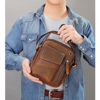 Túi đeo chéo nam DA BÒ THẬT phong cách mới  - BEE GEE DCN9231