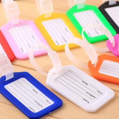 COMBO 10 Thẻ Hành Lý Name Tag Vali Du Lịch Móc Treo Cặp Sách Balo Đánh Dấu Ghi Tên Dễ Thương 8x5cm