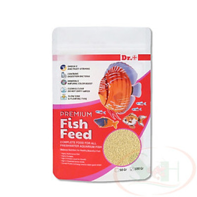 Thức ăn cá Dr+ Premium Tropical Pellets cám hạt nhỏ đạm dinh dưỡng cho cá cảnh