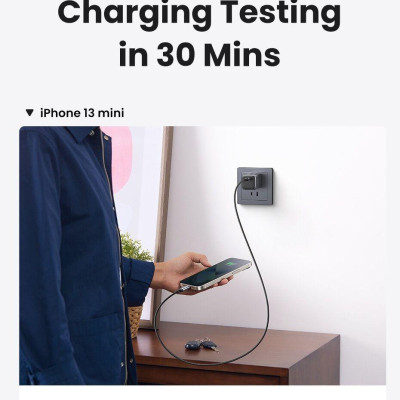 Ugreen UG90901CD319TK 30W chuẩn cắm US Màu Xám Củ sạc nhanh GAN cổng USB-C - HÀNG CHÍNH HÃNG