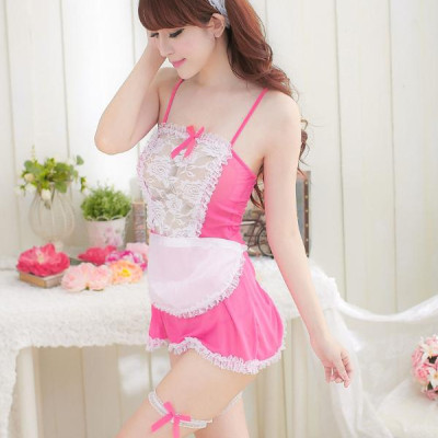 Cosplay phụ bàn cực dễ thương - Màu hồng trắng