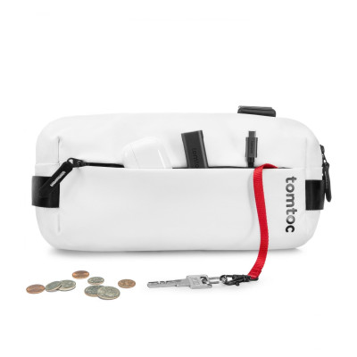 Túi Đeo Chéo TOMTOC Lightweight Codura Sling Bag H02-A04W01 White - Hàng Chính Hãng
