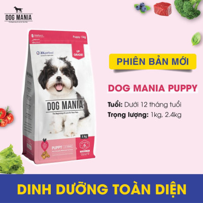 [2,4kg] THỨC ĂN HẠT CHO CHÓ NHỎ DOG MANIA PUPPY TÚI 2,4KG TIỆN LỢI