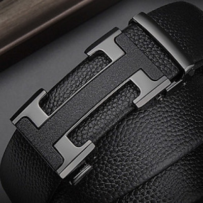 Dây thắt lưng, dây nịt nam cao cấp khóa tự động dây da mặt thiết kế nam tính mẫu TLI89