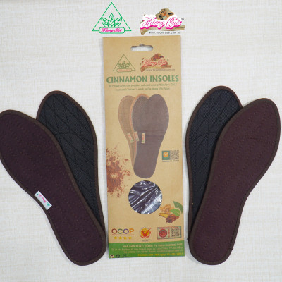 Lót giày thun cotton Hương quế CI-10 làm từ vải cotton - bột quế giúp hút ẩm - khử mùi - phòng cảm cúm và cải thiện sức khoẻ