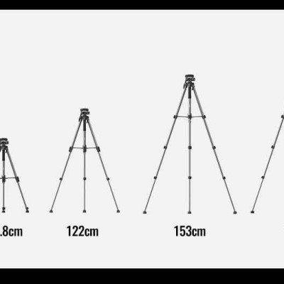 Ugreen UG15187LP661TK tripod 3 chân cao 55cm-170cm xoay 360 độ bằng nhôm Gậy tự chụp ảnh chuyên nghiệp chống trượt cho điện thoại hoặc máy ảnh đế màu đen max 5kg - HÀNG CHÍNH HÃNG