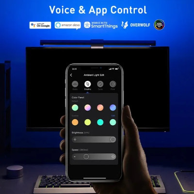 Đèn treo màn hình Yeelight LED Screen Light Bar Pro Flagship Edition (Limited)- Dùng được màn hình monitor cong/phẳng - Hàng Chính Hãng