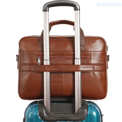 Túi xách nam da bò thật cao cấp phong cách mới 15,6"