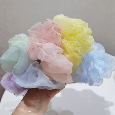 Dây buộc tóc scrunchies size lớn dễ thương HD137