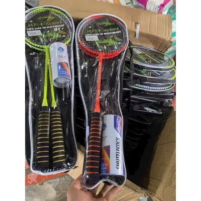 Bộ 2 Vợt Cầu Lông Tay Cầm Đệm Mút Tặng Kèm 03 Quả Cầu Hàng Chính Hãng - Đàn Hồi Tốt, Siêu Cứng, Siêu Bền - HÀNG CHÍNH HÃNG MINIIN