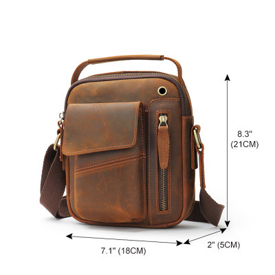 Túi đeo chéo nam DA BÒ THẬT phong cách mới  - BEE GEE DCN9231