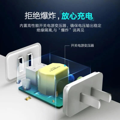 Ugreen UG20328CD104TK Màu Trắng Bộ sạc nhanh 2 cổng USB 5V/2.4A + 1A - HÀNG CHÍNH HÃNG