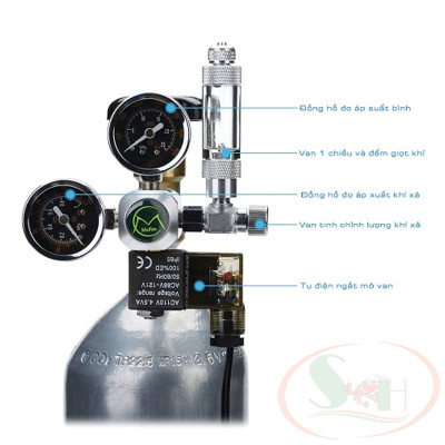 Van tinh chỉnh co2 Mufan cơ, van điện, koi điện hẹn giờ bể thủy sinh