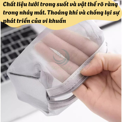 Túi Lưới Đựng Mỹ Phẩm Du Lịch -Túi Đựng Đồ Cá Nhân Lưới Thông Thoáng -Túi Lưới Đa Năng Chống Nhăn – Nhẹ Nhàng & Tiện Lợi -Túi Trang Điểm Lưới Siêu Nhẹ – Cất Gọn Trong Tích Tắc