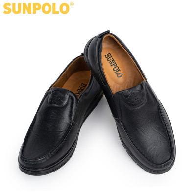 Giày mọi nam da bò SUNPOLO CS5074 Có 2 phiên bản màu