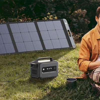 Ugreen UG15114SC200TK 200W chuẩn cắm kết nối Type XT60 Tấm panel năng lượng mặt trời có thể xếp gọn dùng cho trạm sạc 600w 1200w 2200w Gs600 gs1200 - HÀNG CHÍNH HÃNG